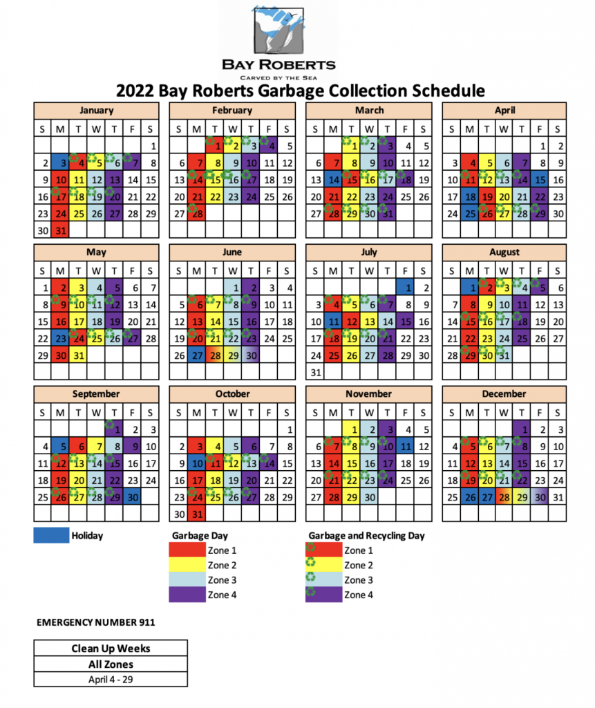 Waste Management Recycling Schedule Bay Roberts Newfoundland And 